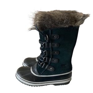 Sorel Joan of Artic Black Suede Waterproof Snow Boots